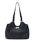 METAL LABEL FAUX LEATHER BAG