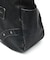 METAL LABEL FAUX LEATHER BAG
