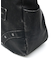 METAL LABEL FAUX LEATHER BAG