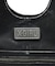 METAL LABEL FAUX LEATHER BAG