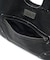 METAL LABEL FAUX LEATHER BAG