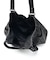 METAL LABEL FAUX LEATHER BAG