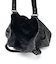 METAL LABEL FAUX LEATHER BAG