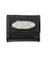 SILVER GLITTER OVAL LOGO BUCKLE MINI WALLET