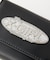 SILVER GLITTER OVAL LOGO BUCKLE MINI WALLET