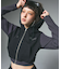 SWEAT AND KNIT ZIP UP HOODIE