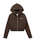 SWEAT AND KNIT ZIP UP HOODIE