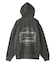 PIGMENT DYED FACE LABEL ZIP UP SWEAT HOODIE