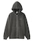PIGMENT DYED FACE LABEL ZIP UP SWEAT HOODIE