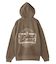 PIGMENT DYED FACE LABEL ZIP UP SWEAT HOODIE