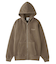 PIGMENT DYED FACE LABEL ZIP UP SWEAT HOODIE