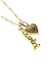 MILLS LOGO AND HEART NECKLACE