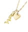 MILLS LOGO AND HEART NECKLACE