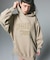 COLLEGE LOGO DRAWSTRING SWEAT DRESS