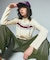 NUMBERING JACQUARD ZIP UP KNIT TOP