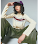 NUMBERING JACQUARD ZIP UP KNIT TOP