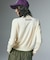 NUMBERING JACQUARD ZIP UP KNIT TOP