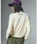 NUMBERING JACQUARD ZIP UP KNIT TOP