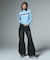 NUMBERING JACQUARD ZIP UP KNIT TOP