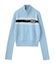 NUMBERING JACQUARD ZIP UP KNIT TOP