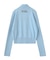 NUMBERING JACQUARD ZIP UP KNIT TOP