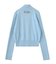 NUMBERING JACQUARD ZIP UP KNIT TOP