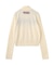 NUMBERING JACQUARD ZIP UP KNIT TOP