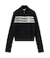 NUMBERING JACQUARD ZIP UP KNIT TOP
