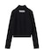 NUMBERING JACQUARD ZIP UP KNIT TOP