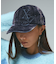 FLOCKED DENIM 6PANEL CAP