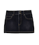 FLOCKED DENIM MINI SKIRT
