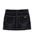 FLOCKED DENIM MINI SKIRT