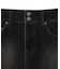FLOCKED DENIM MINI SKIRT