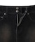 FLOCKED DENIM MINI SKIRT