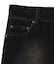 FLOCKED DENIM MINI SKIRT