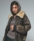 EMBOSSED LOGO PATCH DISTRESSED FAUX LEATHER JACKET