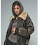 EMBOSSED LOGO PATCH DISTRESSED FAUX LEATHER JACKET