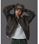 EMBOSSED LOGO PATCH DISTRESSED FAUX LEATHER JACKET