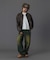 EMBOSSED LOGO PATCH DISTRESSED FAUX LEATHER JACKET