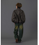 EMBOSSED LOGO PATCH DISTRESSED FAUX LEATHER JACKET