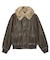 EMBOSSED LOGO PATCH DISTRESSED FAUX LEATHER JACKET