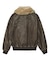 EMBOSSED LOGO PATCH DISTRESSED FAUX LEATHER JACKET