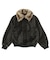 EMBOSSED LOGO PATCH DISTRESSED FAUX LEATHER JACKET