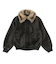 EMBOSSED LOGO PATCH DISTRESSED FAUX LEATHER JACKET