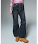 FLOCKED DENIM FLARE PANTS