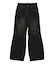 FLOCKED DENIM FLARE PANTS