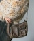 MULTI POCKET FADED FAUX LEATHER BAG