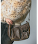 MULTI POCKET FADED FAUX LEATHER BAG