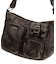 MULTI POCKET FADED FAUX LEATHER BAG