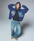 RHINESTONE COMBINATION LOGO L/S TEE